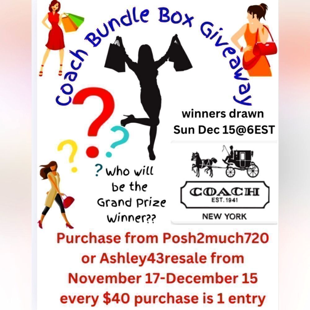 Coach Bundle Box Giftaway with Ashley & Jen ❤️💙🎶🎶🎶🎶🎶